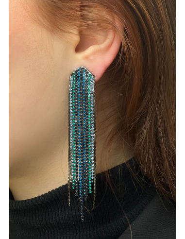 Boucles D'Oreilles Madison Bleues Vertes Et Noires en ligne