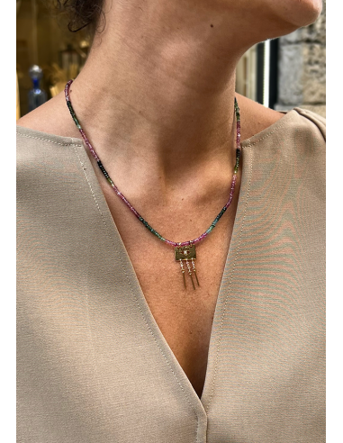 Collier Marilou Tourmalines brillant des détails fins