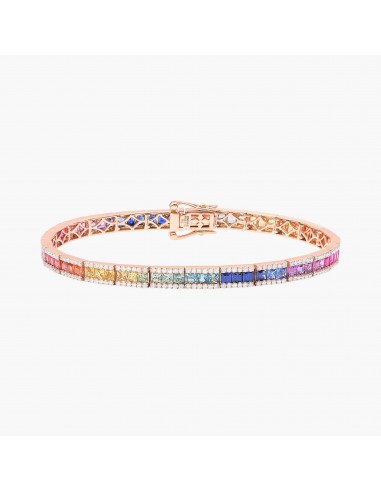 Colored sapphires and diamond bracelet shop