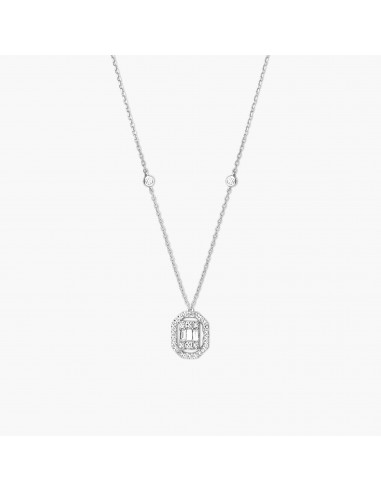 Baguette Square Diamond Union Necklace Economisez 