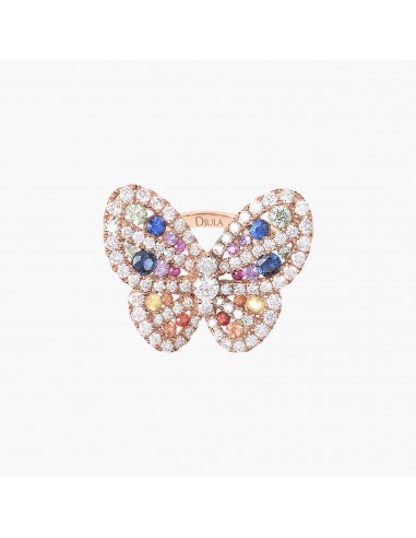 Colored sapphires butterfly ring s'inspire de l'anatomie humaine