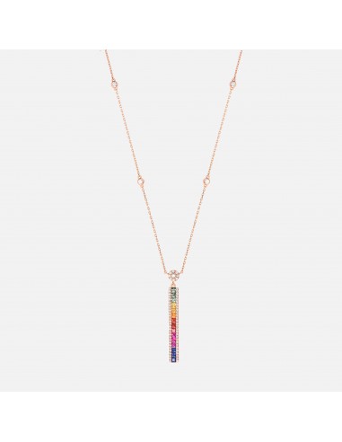 Colored sapphires bar necklace prix