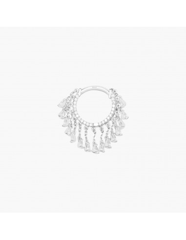 Multi tassel hoop piercing soldes