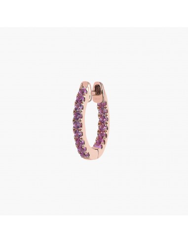 Single hoop 1cm pink sapphire hantent personnes